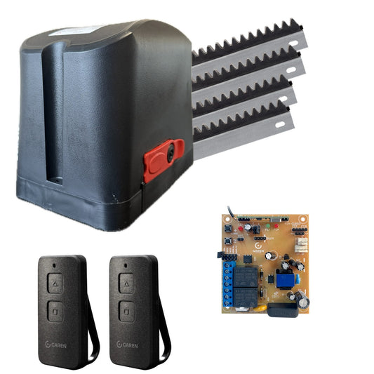 Kit Motor de Portão Deslizante Garen DZ Full 1/4 HP 400kg – 2 Controles Remoto
