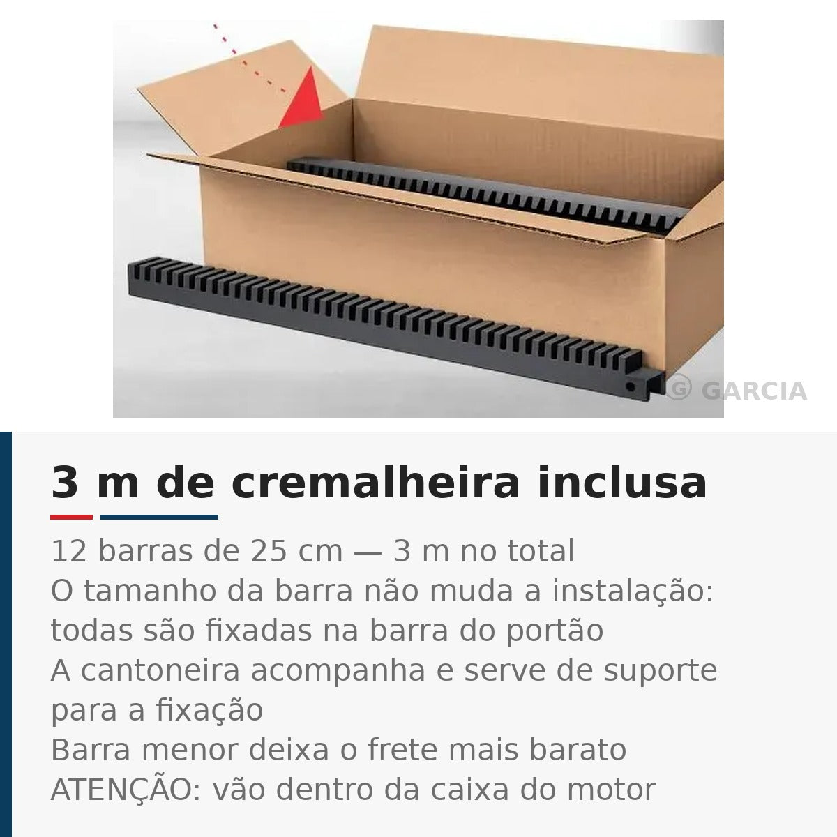 Kit Motor de Portão Deslizante Garen KDZ FIT 500kg – 2 Controles Remoto