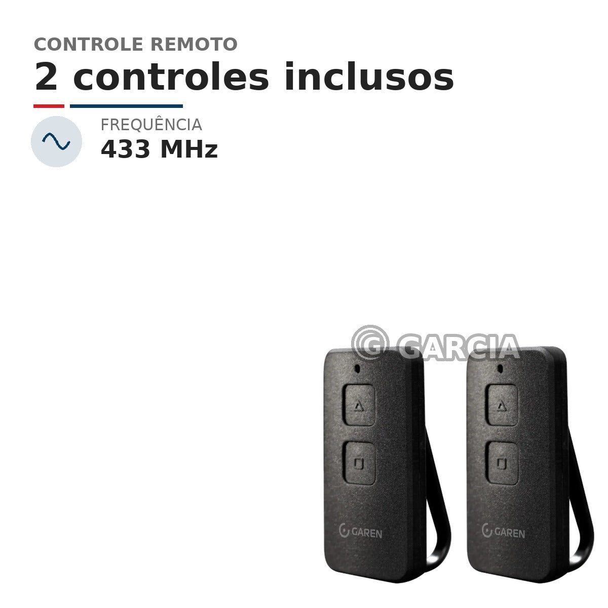 Kit Motor de Portão Deslizante Garen DZ Full 1/4 HP 400kg – 2 Controles Remoto