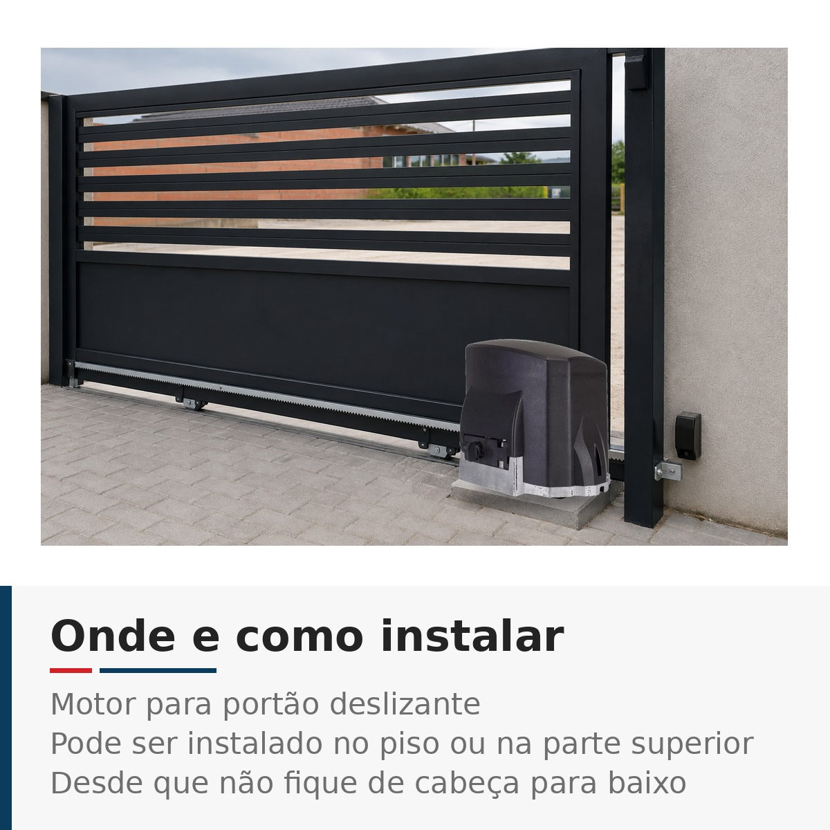 Kit Motor de Portão Deslizante Garen KDZ TSI FIT 1/3 HP – Bivolt – 2 Controles Remoto