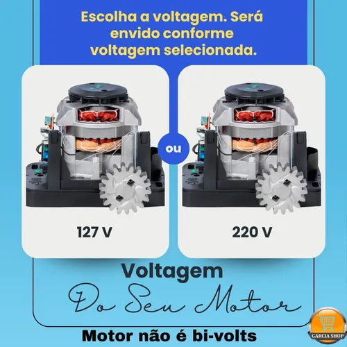 Kit Motor de Portão Deslizante Garen 1/4 HP 400kg – 2 Controles Remoto