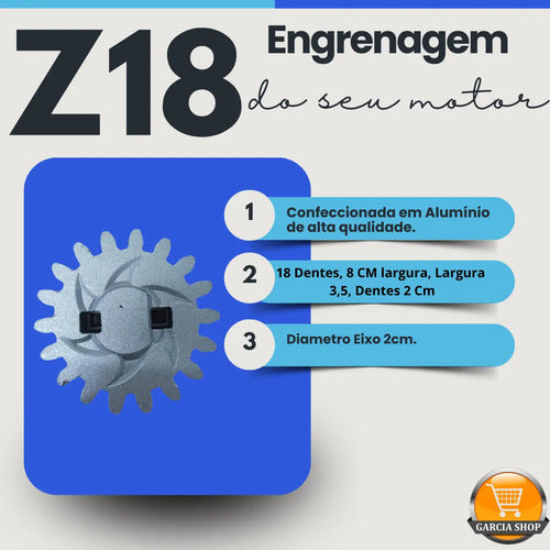 Kit Motor de Portão Deslizante Garen 1/4 HP 400kg – 2 Controles Remoto