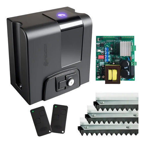 Kit Motor de Portão Deslizante Rossi Atto Nitro 400kg 4m – Bivolt 127V/220V
