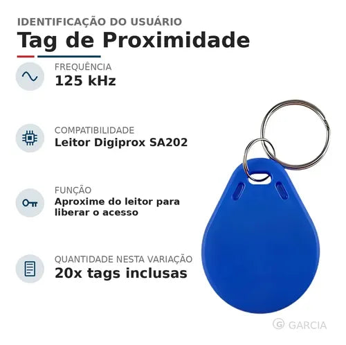 Kit Controle de Acesso SA202 Embutir 20 Tags - foto 5